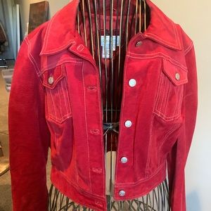 LIVE A LITTLE - it’s GREAT Red suede jacket